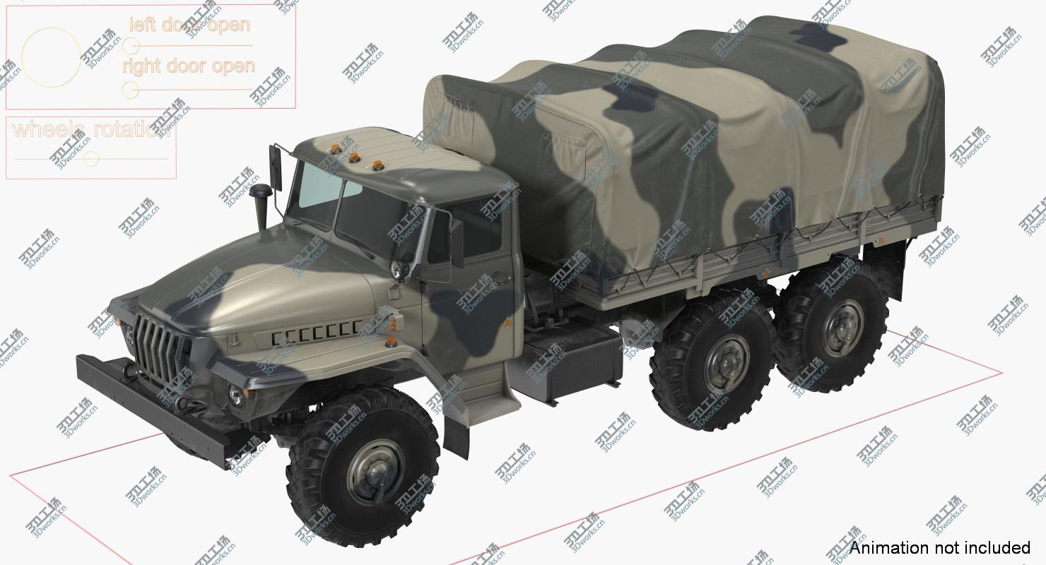 images/goods_img/2021040162/Military Truck URAL 4320 Russian Rigged model/4.jpg